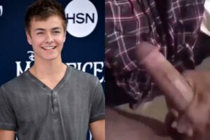 Famoso Ator Peyton Meyer batendo punheta