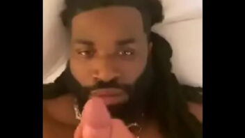 Black gay cum facial