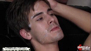 Cumshot gay facial gif