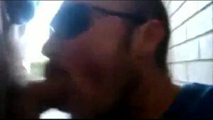 Gay eating cum in public