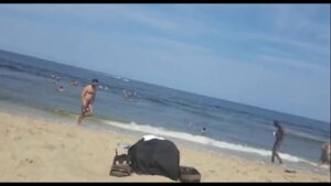 Gay have sex on public beach